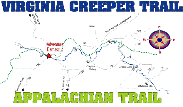 Creeper Trail Map
